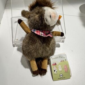 Steiff Mini Horsilee Plush Horse Happy Farm 7" with Ear Tag and Body Tag NEW